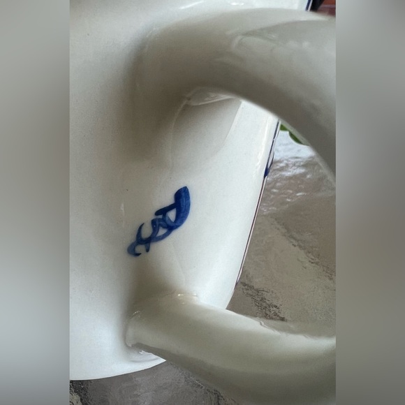 Stars & Stripes by Hartstone Pottery Stoneware Coffee Cup Mug Patriotic Initials - Picture 4 of 6